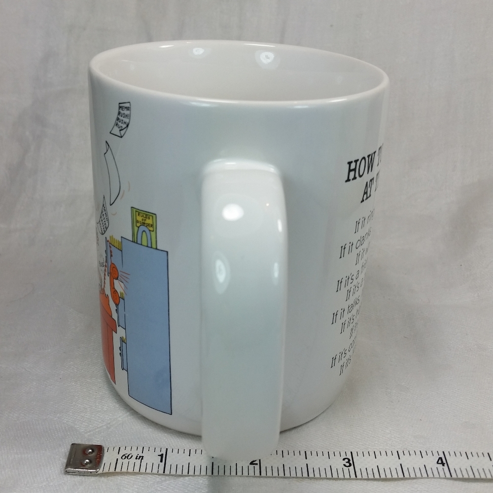 Hallmark MUG "How to Get Along at the Office" Multitasking 10 oz Cup 1984 - Picture 2 of 11